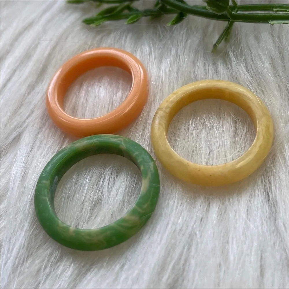 Vintage Lucite Stack Rings